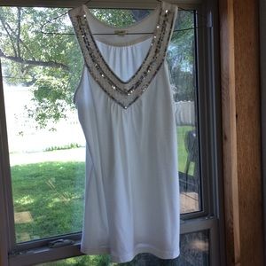 Embellished tank top women’s small